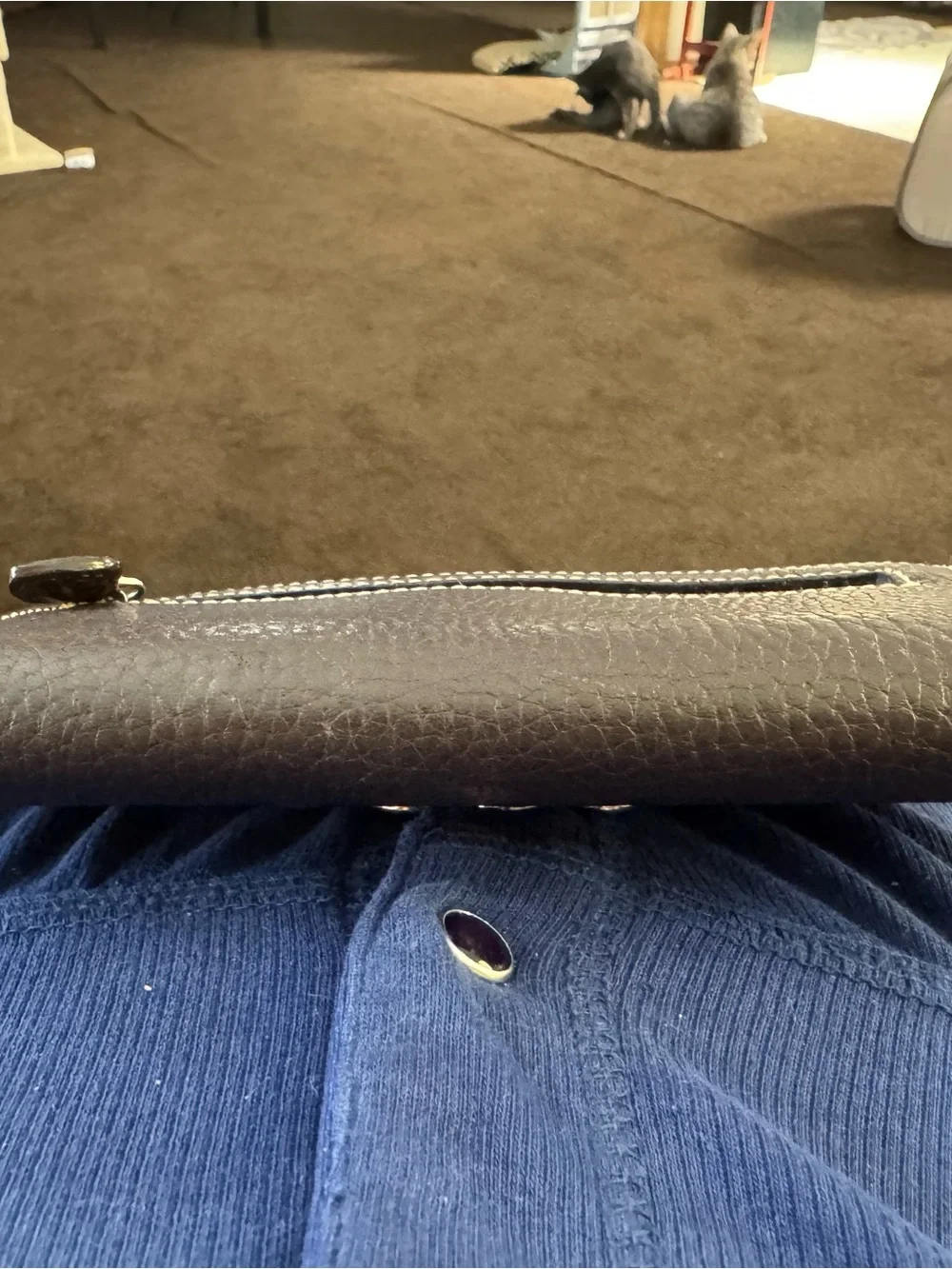 Brighton Women’s Brown Leather Wallet lwith Decorative Silver Chain